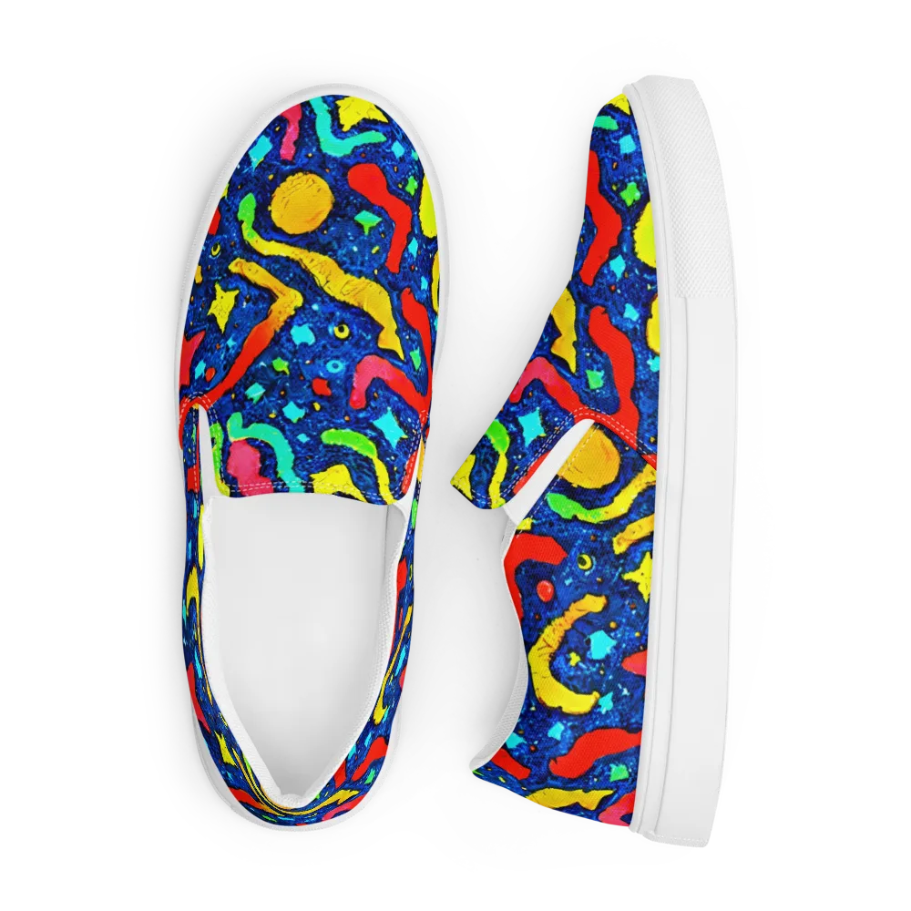 Wild Frequency on Men's Slip-On Canvas Shoes — Front
