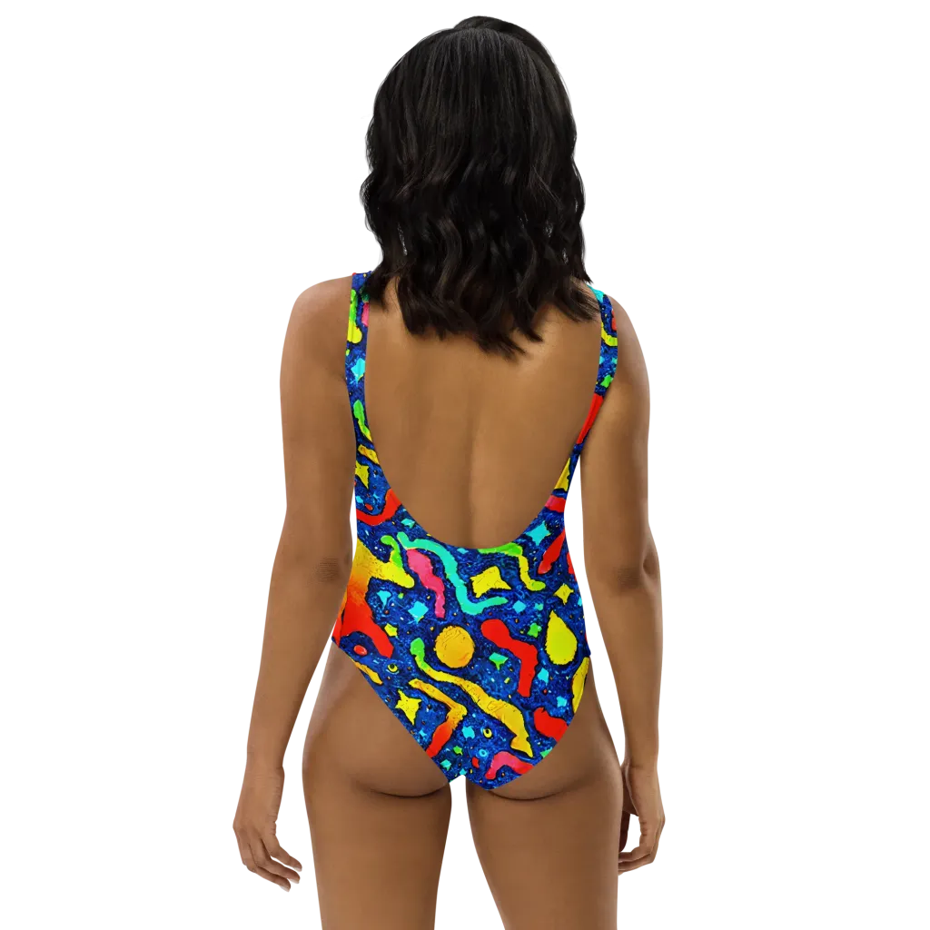 Wild Frequency on One-Piece Swimsuit — Back