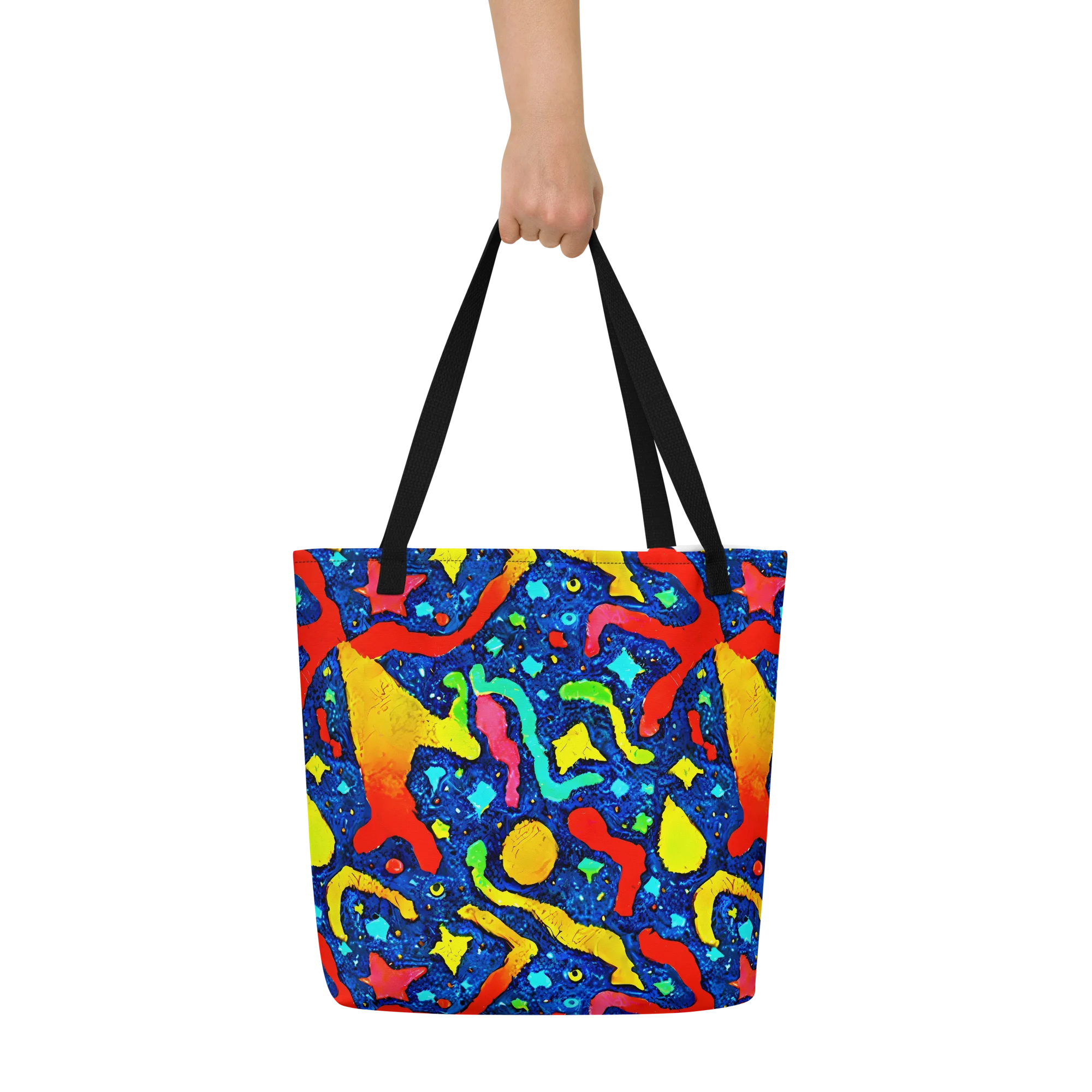 Wild Frequency on Large Tote Bag W/ Pocket — Front