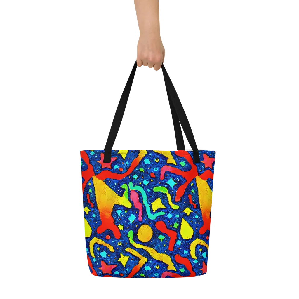 Wild Frequency on Large Tote Bag W/ Pocket — Front