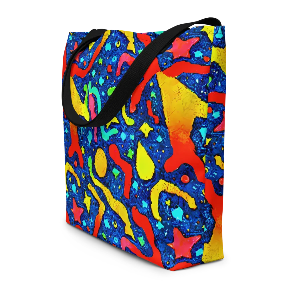 Wild Frequency on Large Tote Bag W/ Pocket — Front