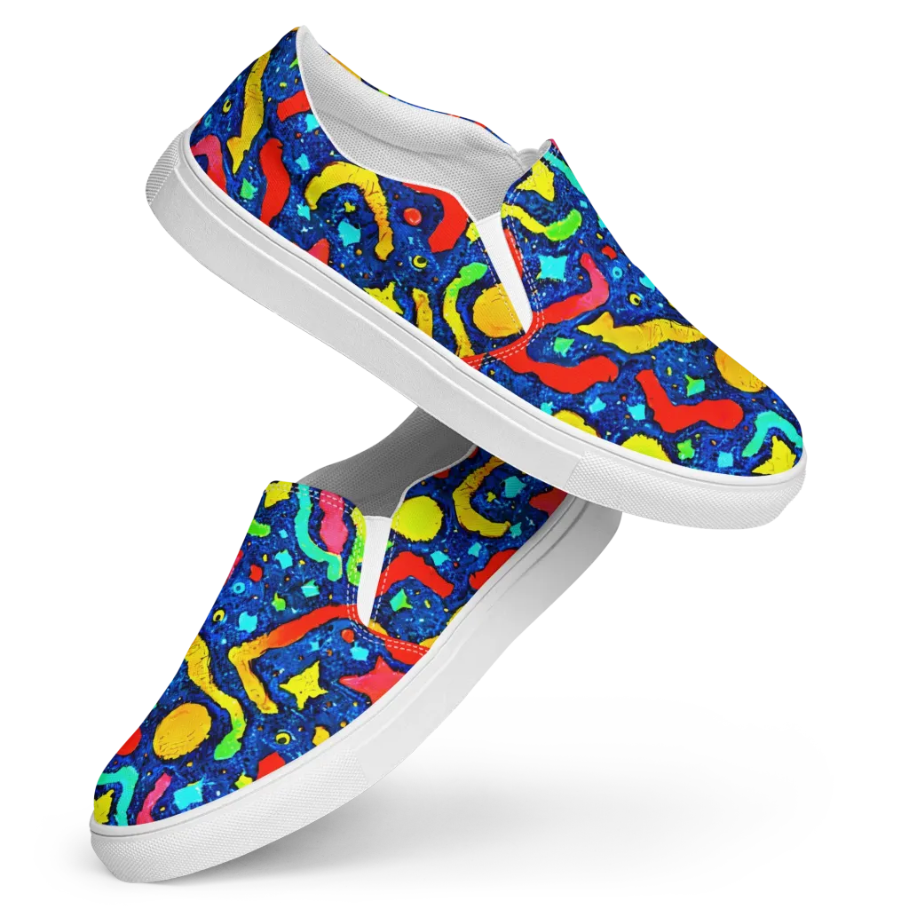 Wild Frequency on Women's Slip-On Canvas Shoes — Front
