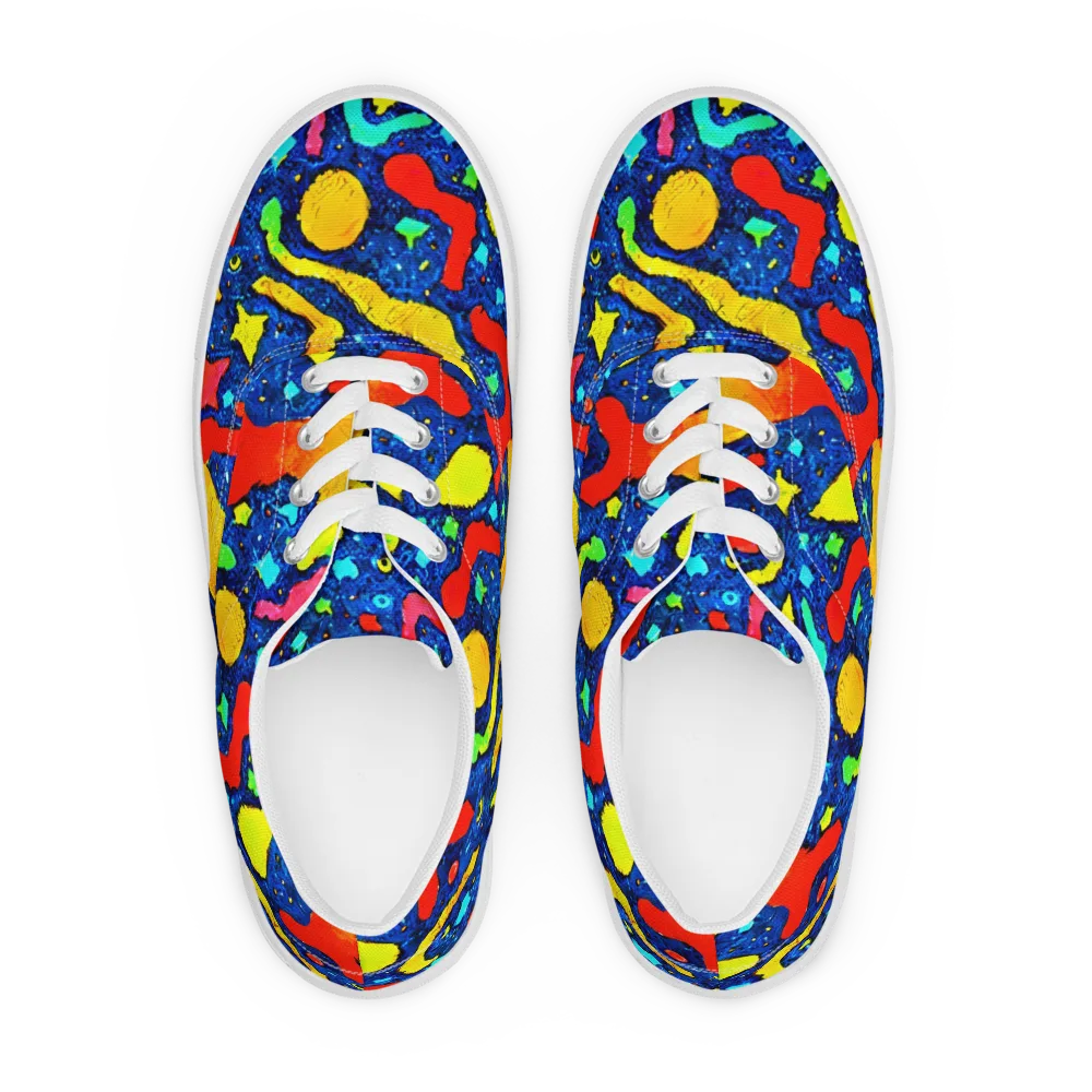Wild Frequency on Men's Lace-Up Canvas Shoes — Front