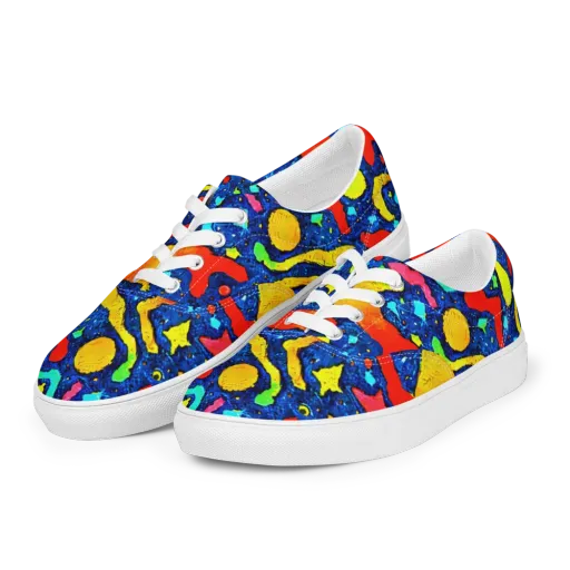 Wild Frequency on a Men's Lace-Up Canvas Shoes