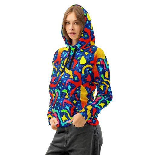 Wild Frequency on a Cotton Hoodie