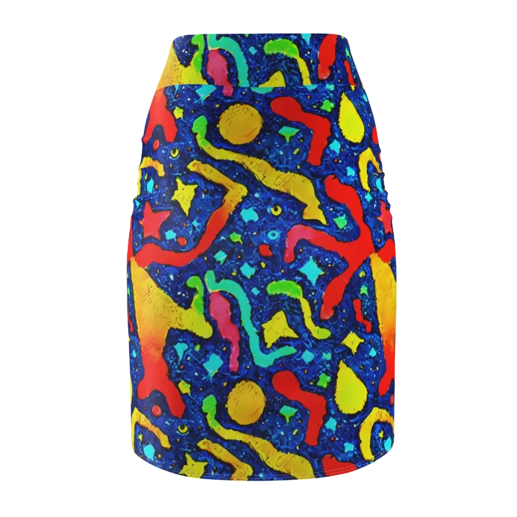 Wild Frequency on Pencil Skirt — Back