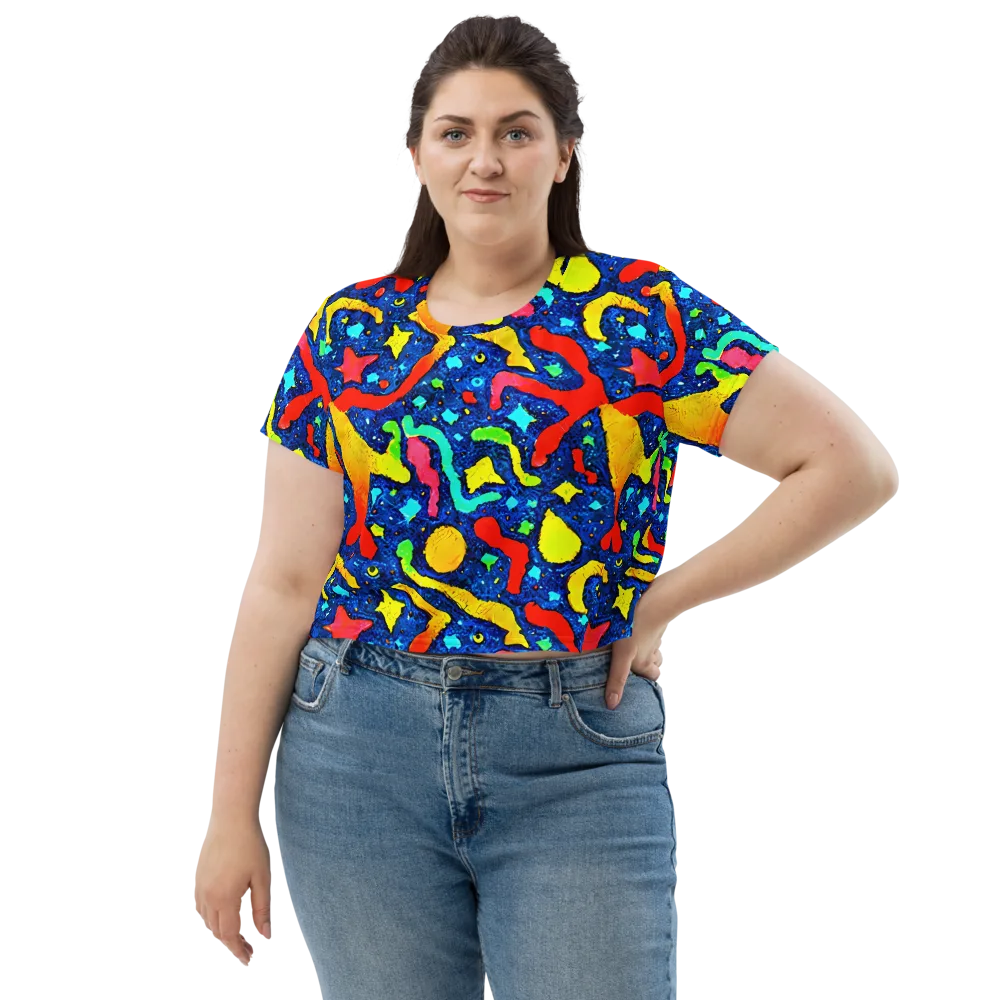 Wild Frequency on Crop Tee — Front