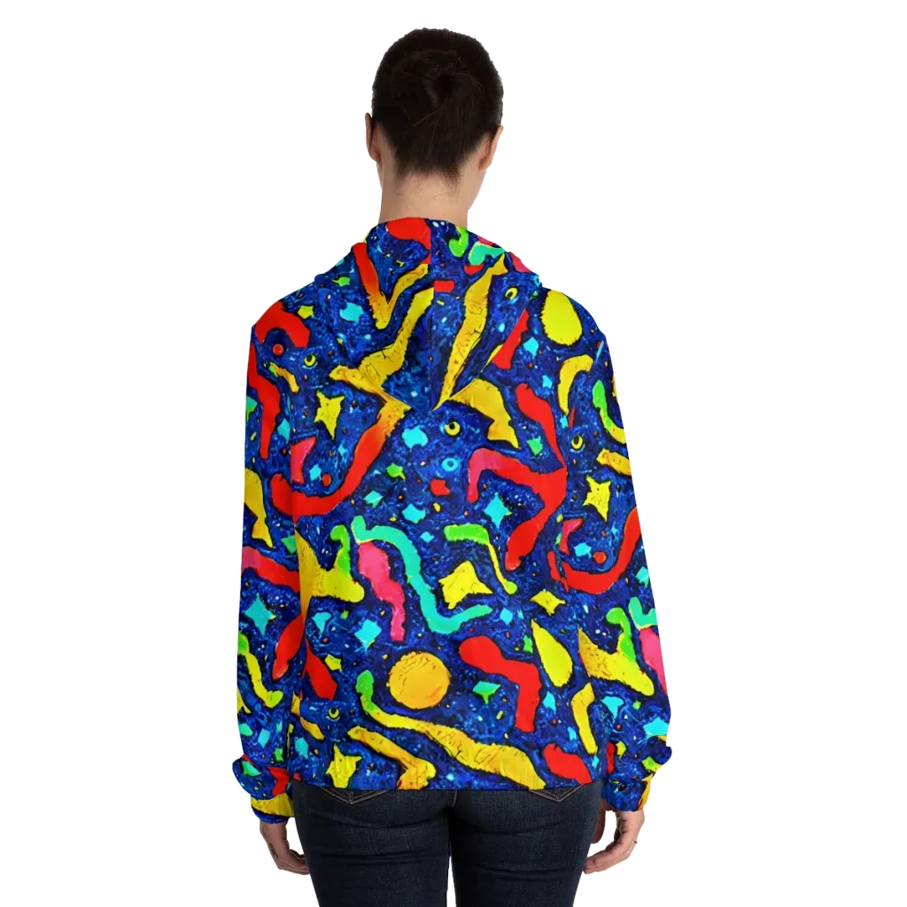 Wild Frequency on Women's Full-Zip Hoodie — Back On Person