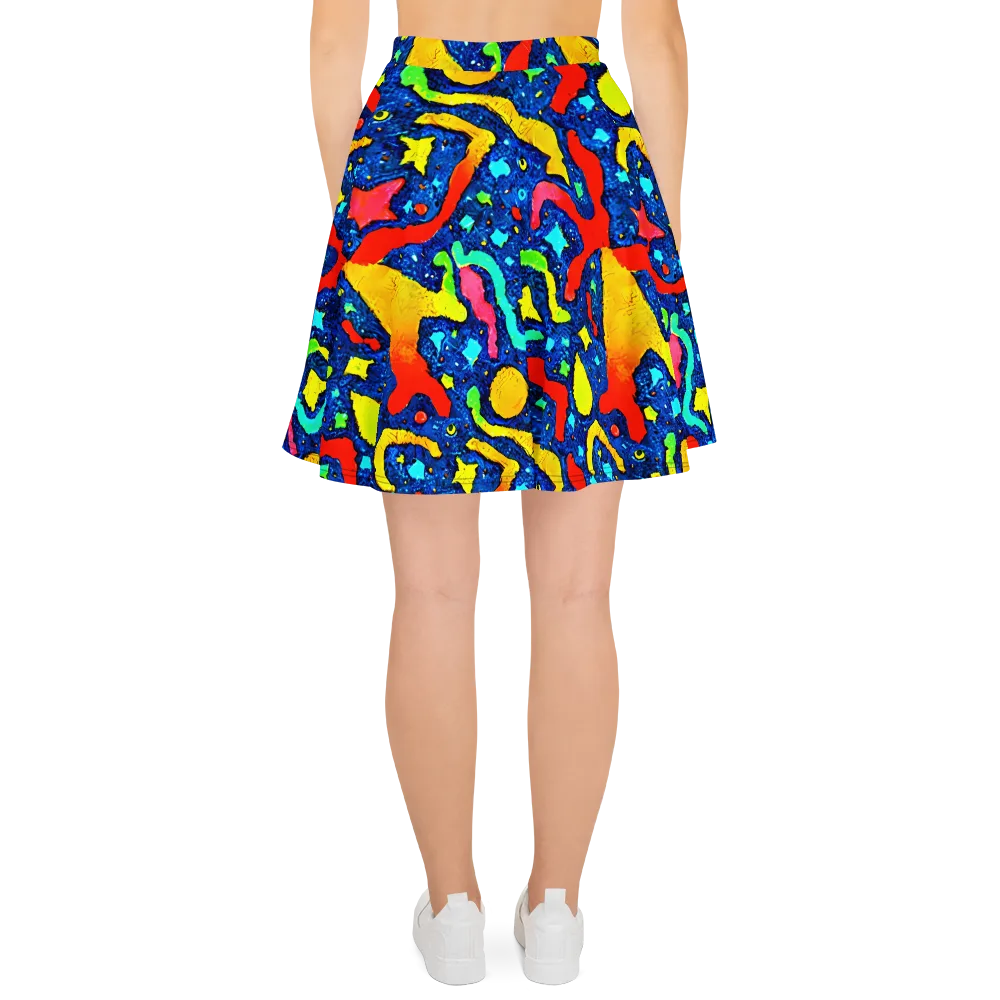 Wild Frequency on Skater Skirt — Back