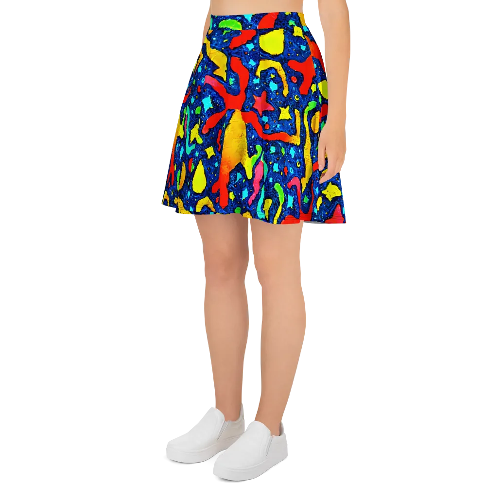 Wild Frequency on Skater Skirt — Left