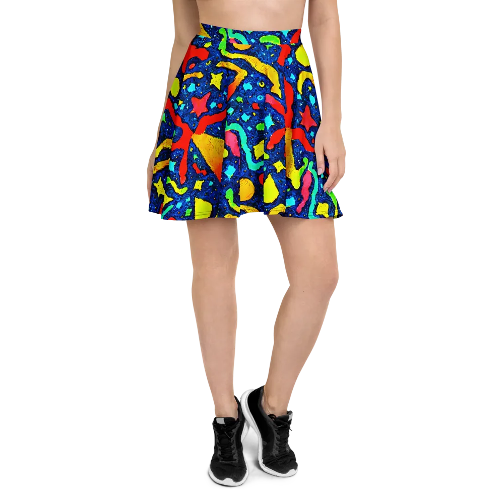 Wild Frequency on Skater Skirt — Front