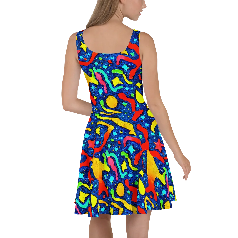 Wild Frequency on Skater Dress — Back
