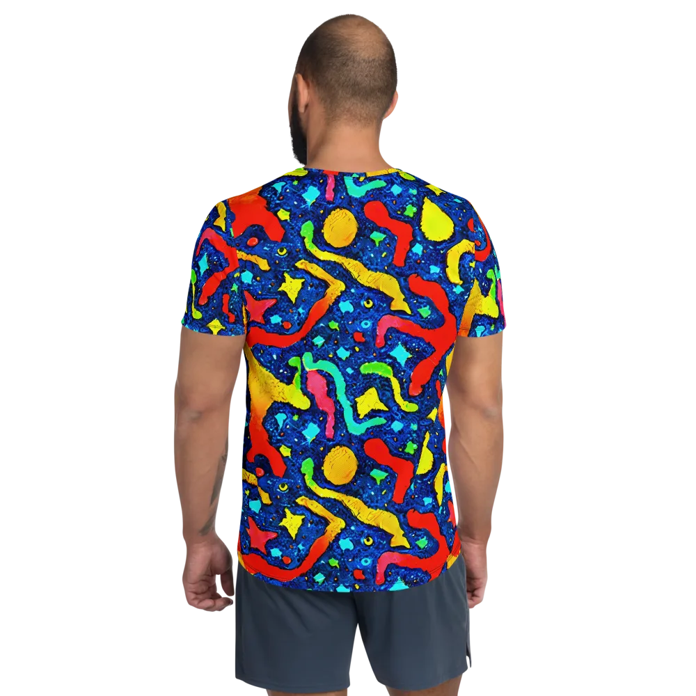 Wild Frequency on Men's Athletic T-Shirt — Back