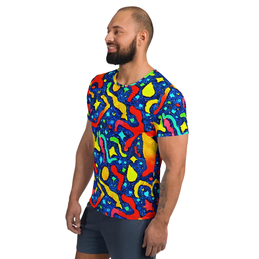 Wild Frequency on Men's Athletic T-Shirt — Left