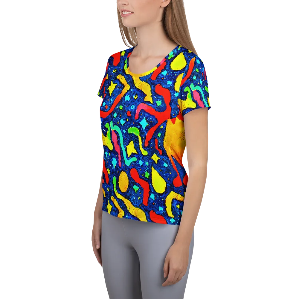 Wild Frequency on Women's Athletic T-Shirt — Left