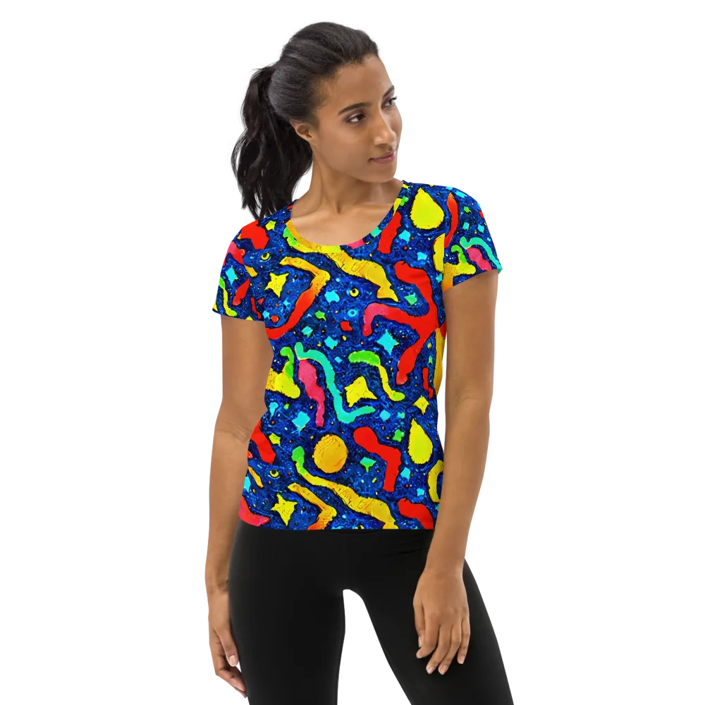 Wild Frequency on Women's Athletic T-Shirt — Front