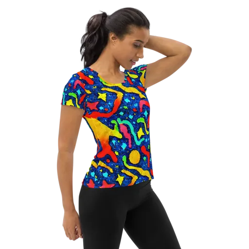 Wild Frequency on a Women's Athletic T-Shirt