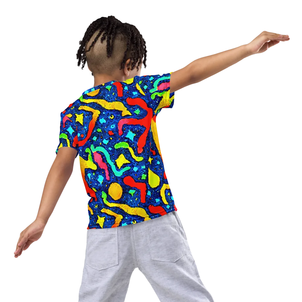 Wild Frequency on Kids Crew Neck T-Shirt — Back