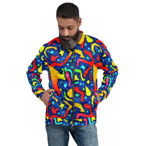 Wild Frequency on a Bomber Jacket