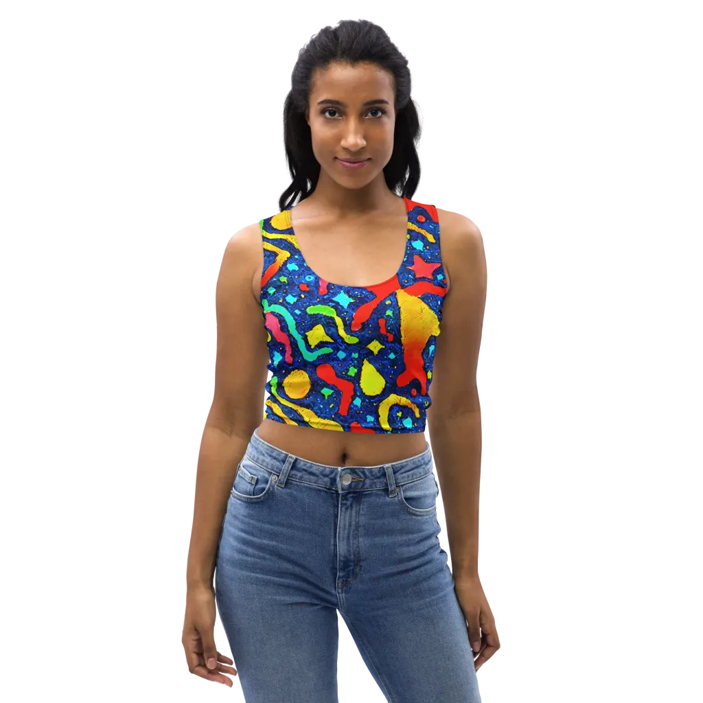 Wild Frequency on Crop Top — Front