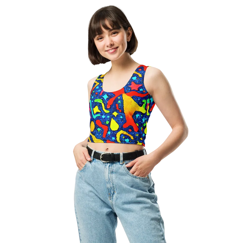 Wild Frequency on Crop Top — Front
