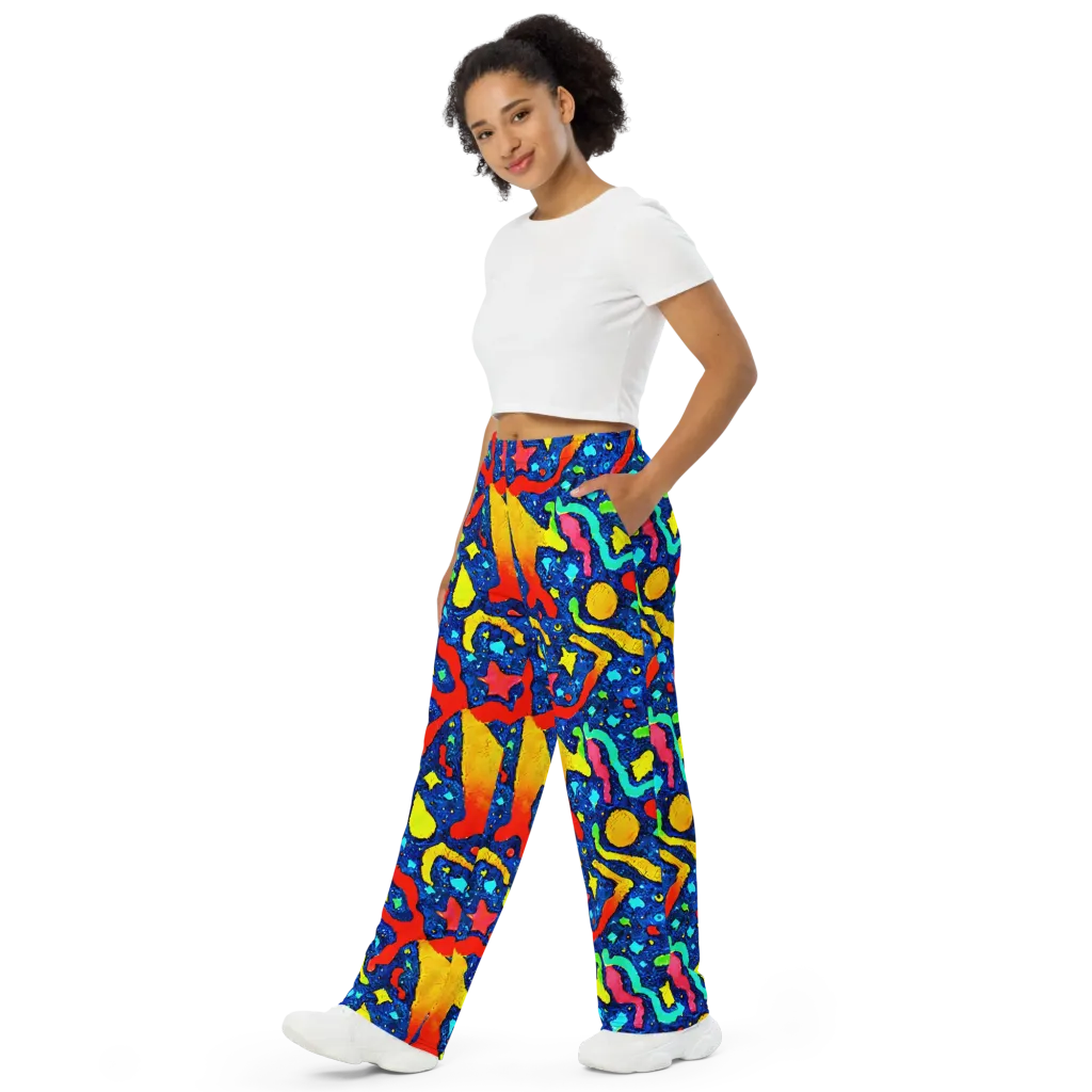 Wild Frequency on Wide-Leg Pants — Left Front