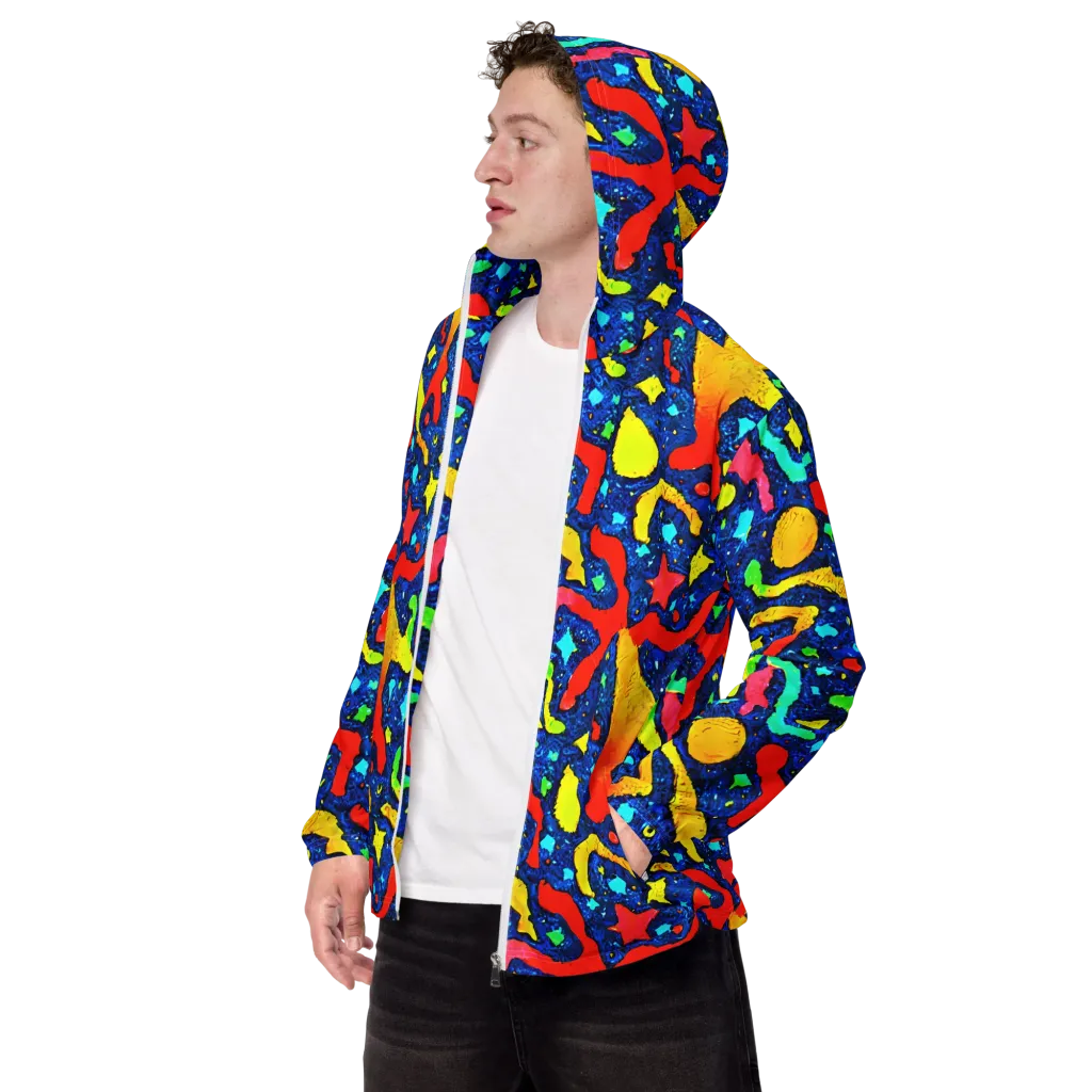 Wild Frequency on Men's Windbreaker — Left Front