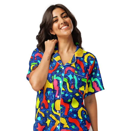 Wild Frequency on a Women's Short Sleeve Pajama Top