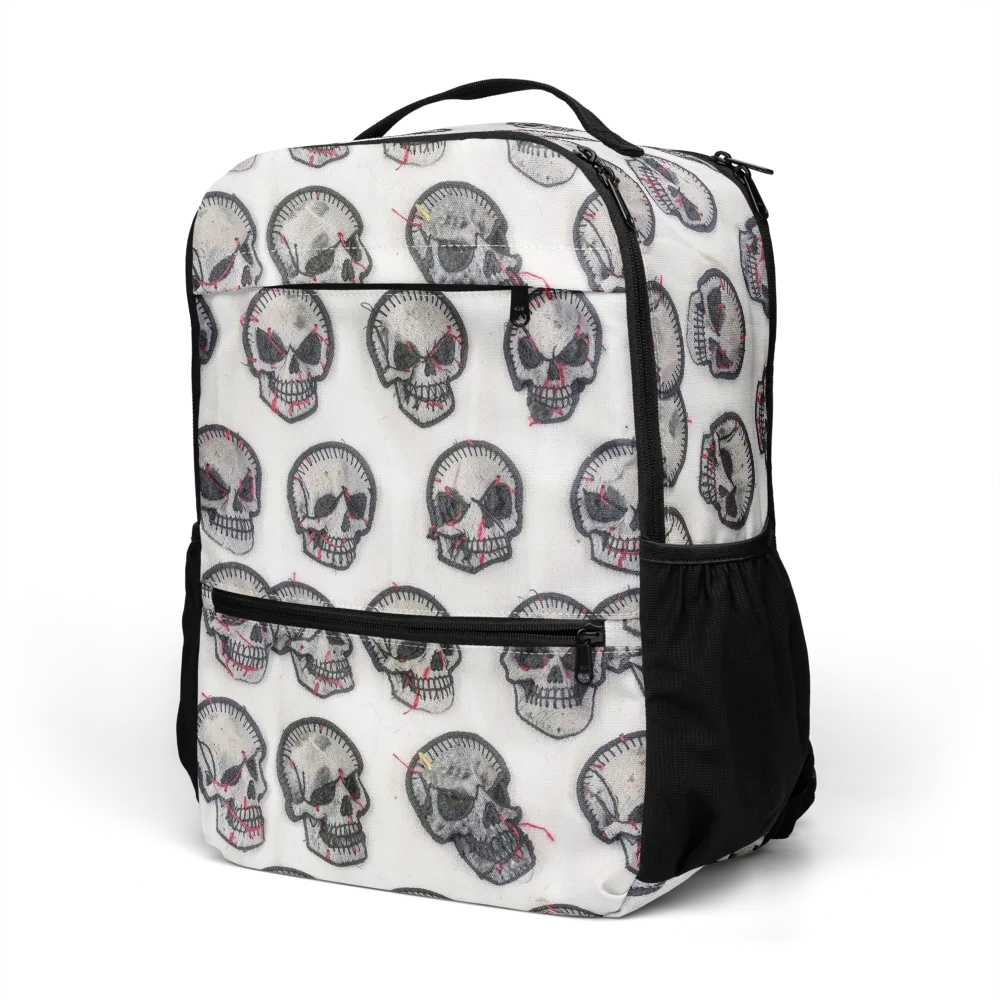 Stitched Requiem on Utility Backpack — Left Front