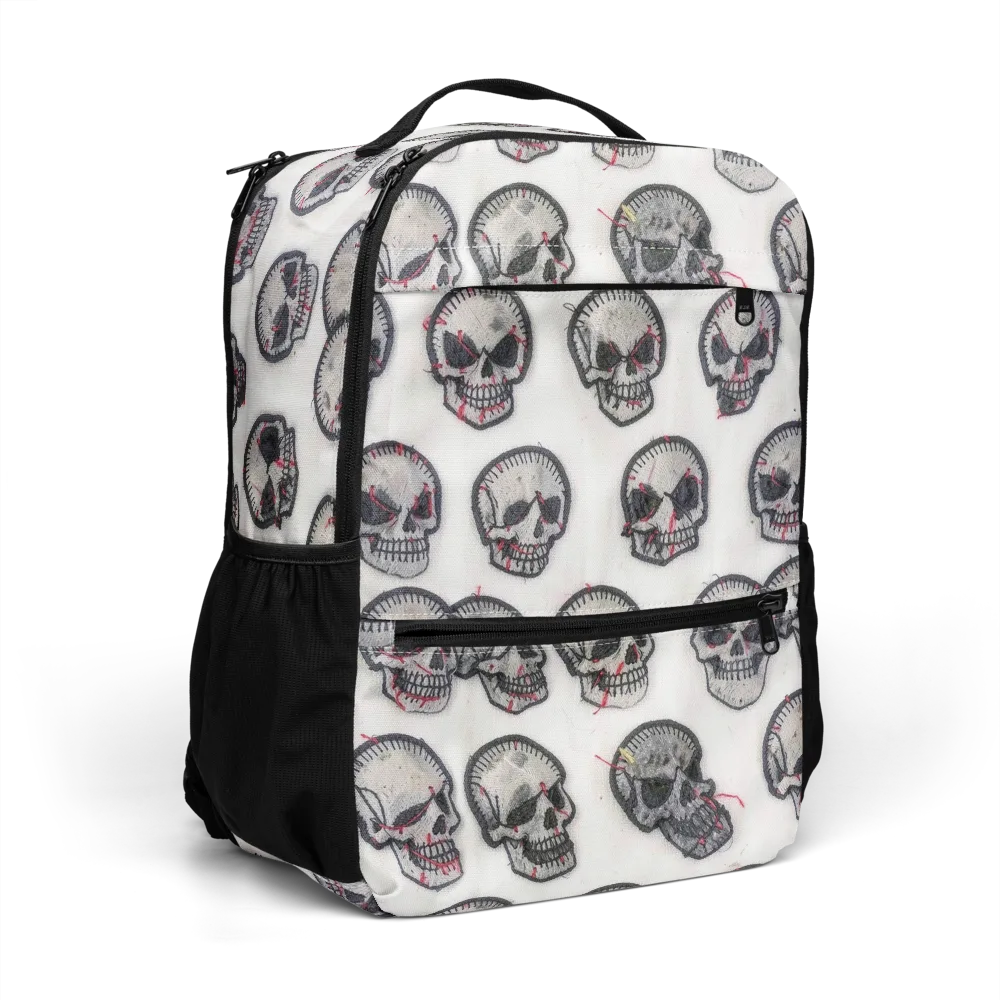 Stitched Requiem on Utility Backpack — Right Front