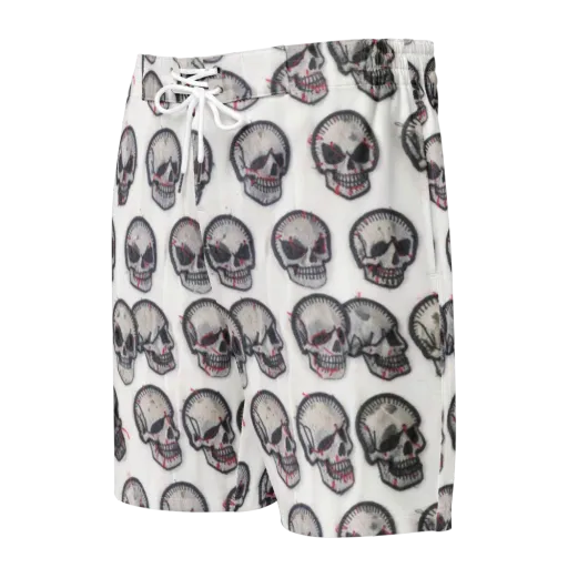 Stitched Requiem on a Men's Board Shorts