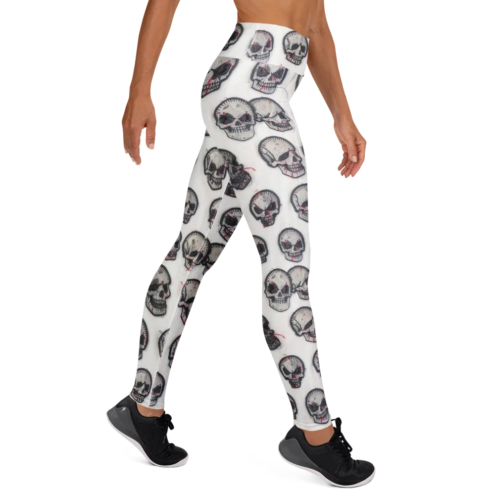 Stitched Requiem on Yoga Leggings — Right