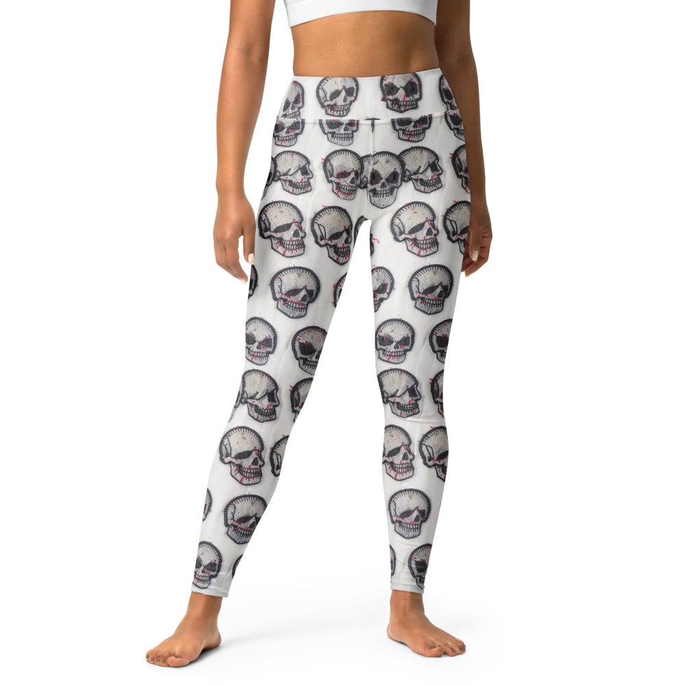 Stitched Requiem on Yoga Leggings — Front