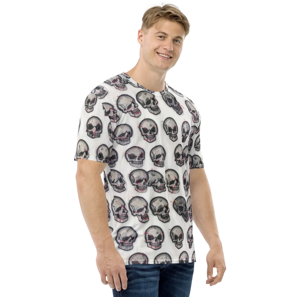 Stitched Requiem on Men's Crew Neck T-Shirt — Right