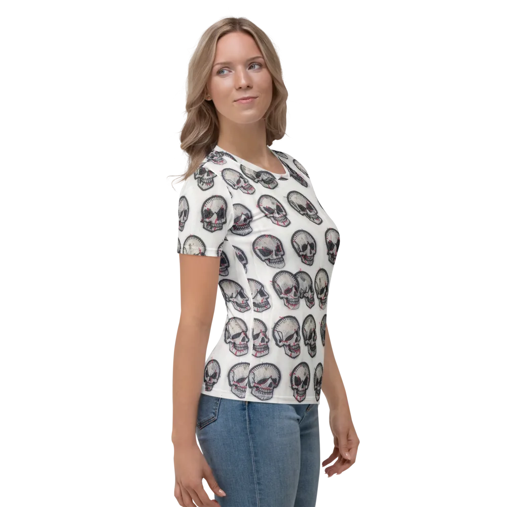 Stitched Requiem on Women's Crew Neck T-Shirt — Right