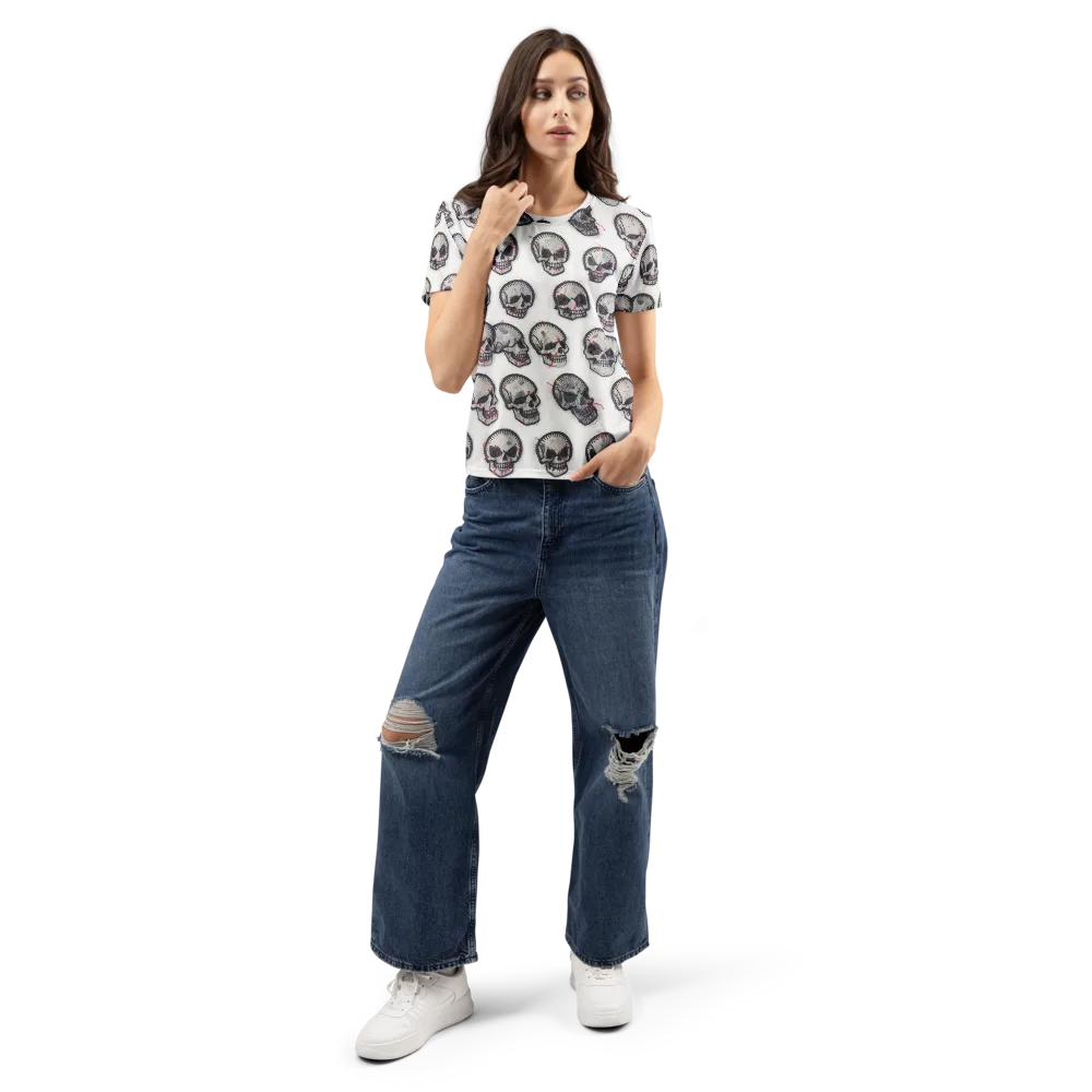 Stitched Requiem on Women's Crew Neck T-Shirt — Front