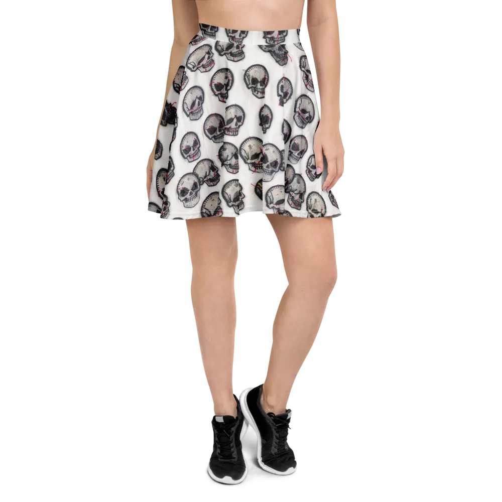 Stitched Requiem on Skater Skirt — Front