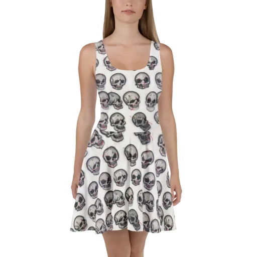 Stitched Requiem on a Skater Dress