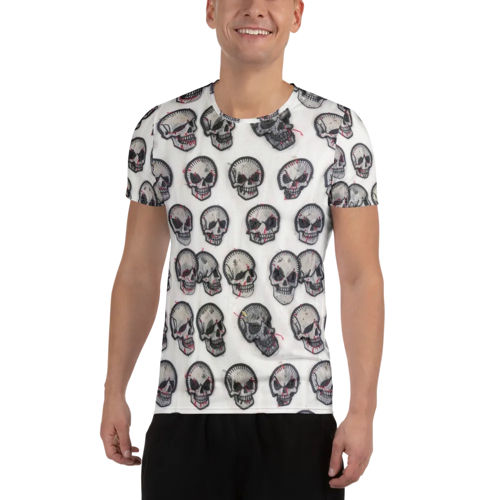 Stitched Requiem on Men's Athletic T-Shirt — Front