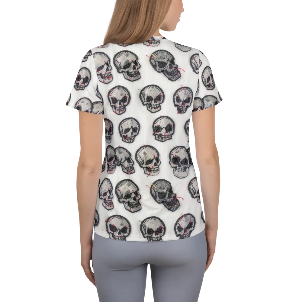 Stitched Requiem on Women's Athletic T-Shirt — Back