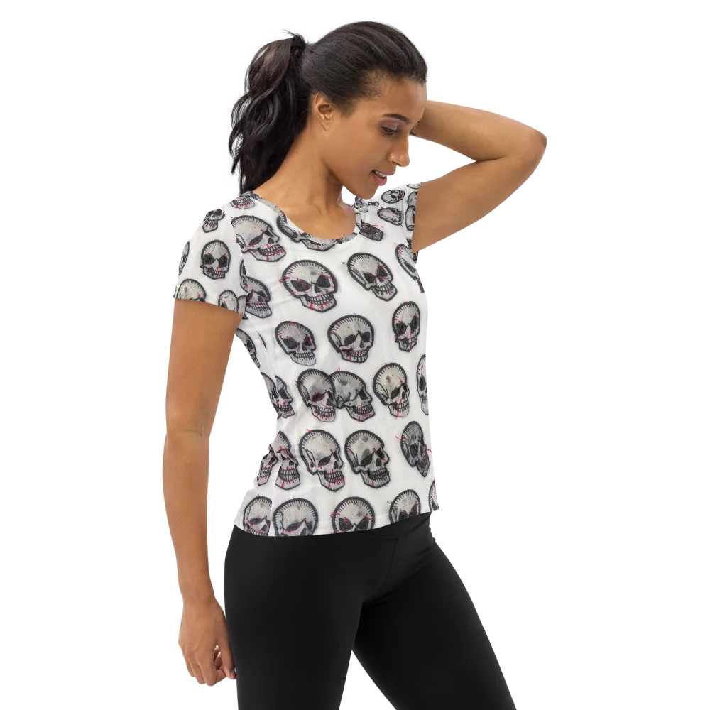 Stitched Requiem on Women's Athletic T-Shirt — Right