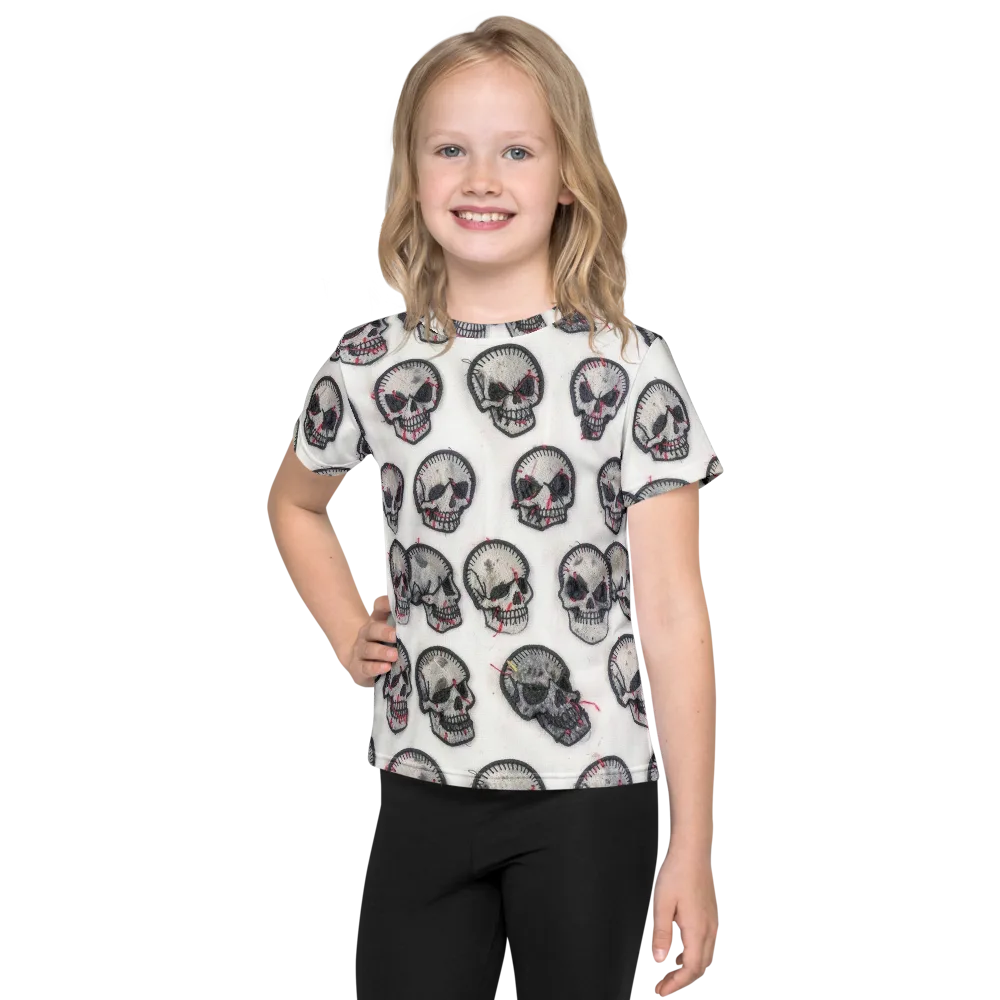 Stitched Requiem on Kids Crew Neck T-Shirt — Front