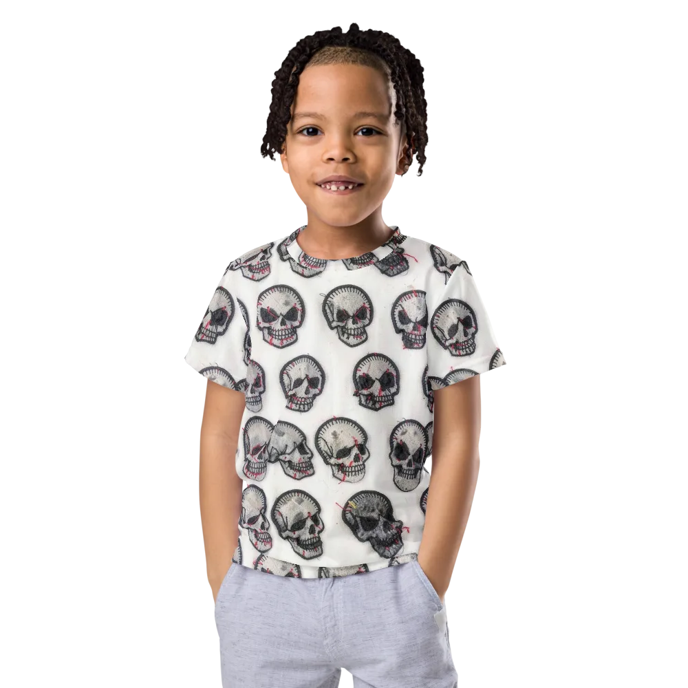 Stitched Requiem on Kids Crew Neck T-Shirt — Front
