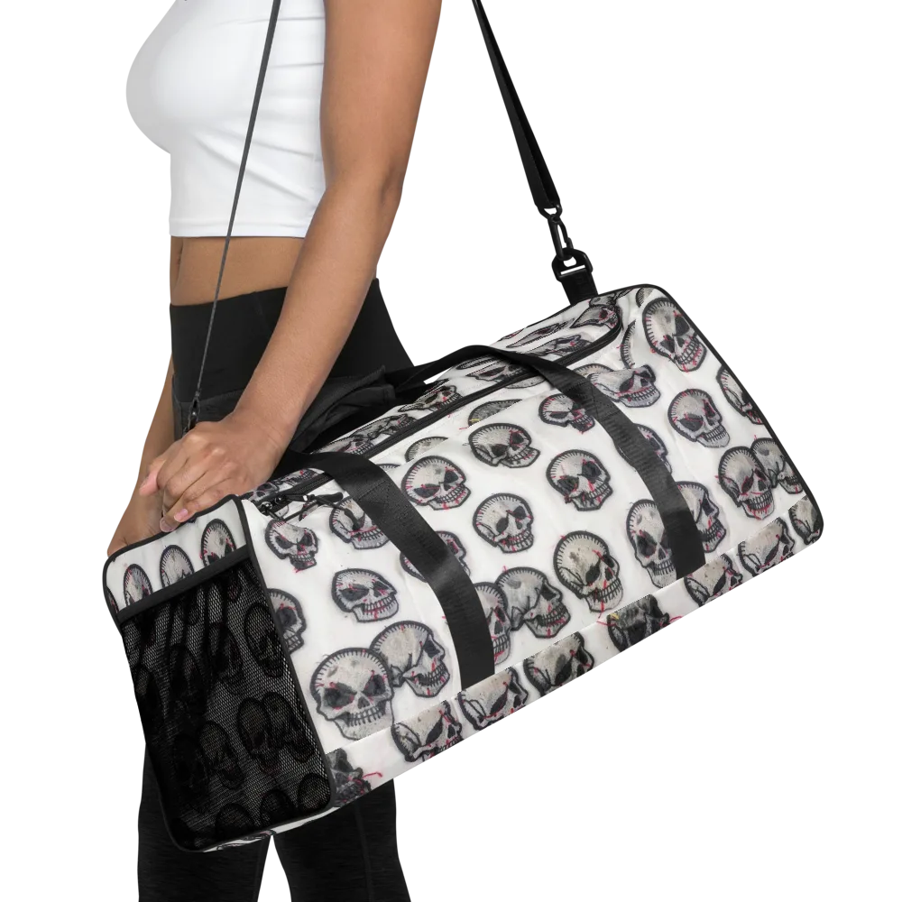 Stitched Requiem on Duffle Bag — Front