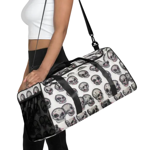 Stitched Requiem on a Duffle Bag