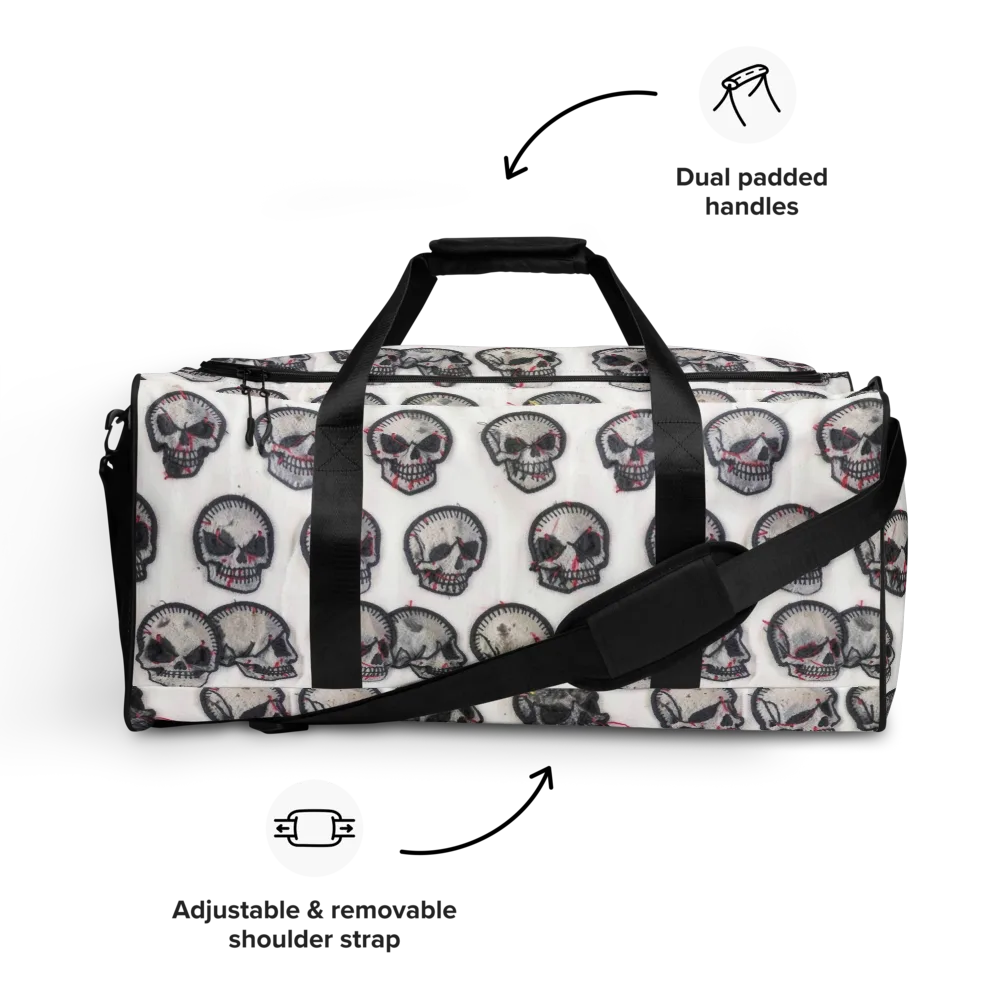 Stitched Requiem on Duffle Bag — Front