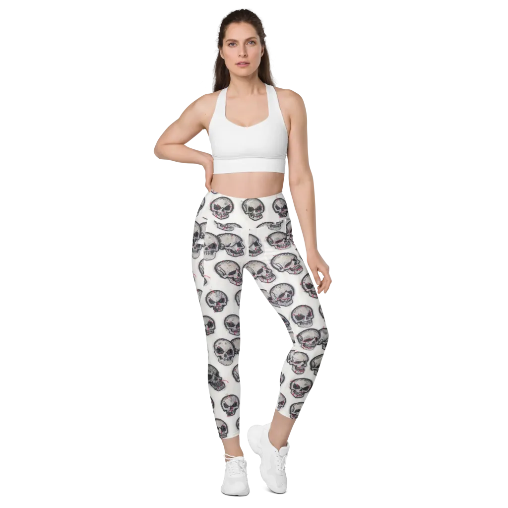Stitched Requiem on Leggings with Pockets — Front