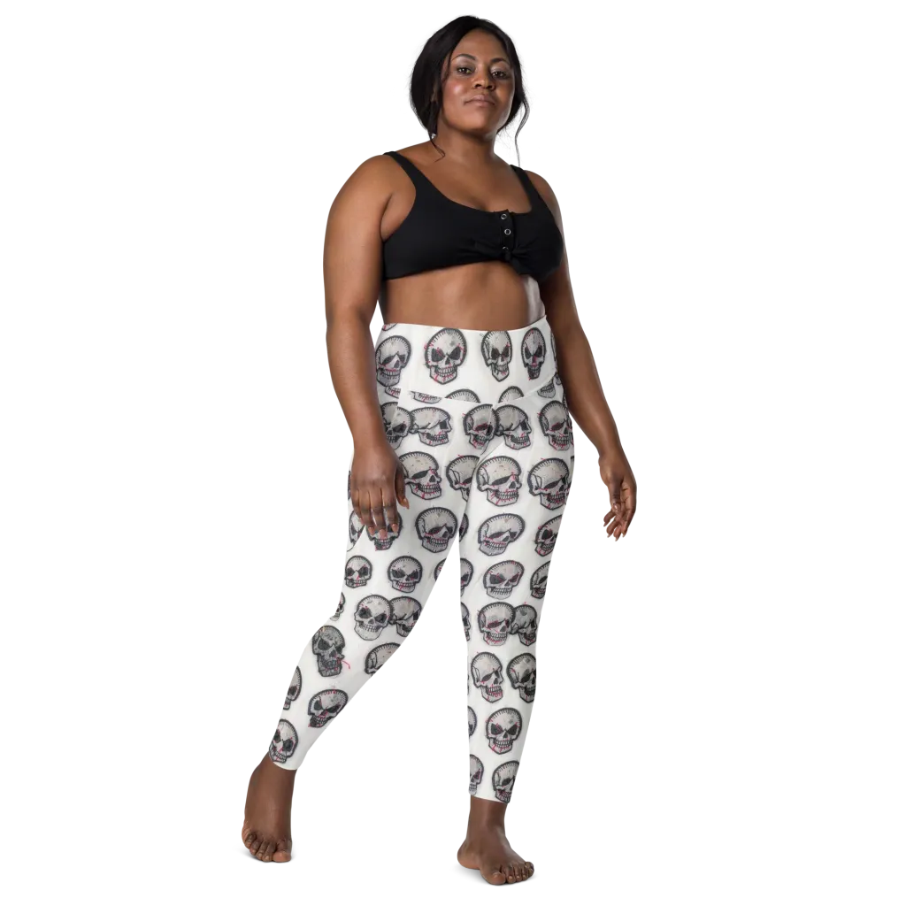 Stitched Requiem on Leggings with Pockets — Front