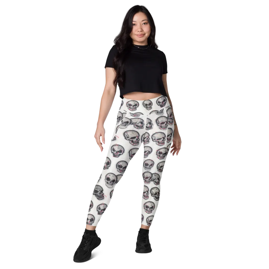 Stitched Requiem on Leggings with Pockets — Front