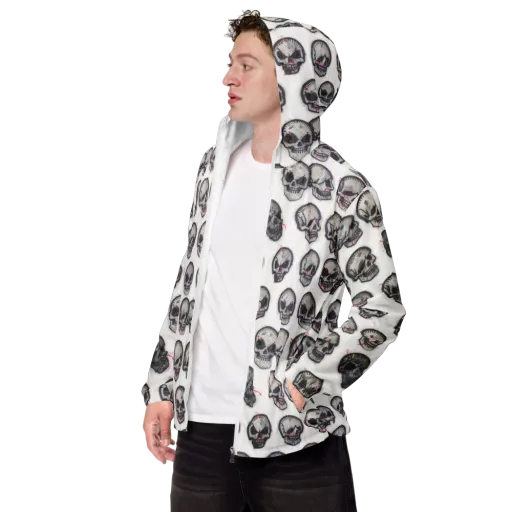 Stitched Requiem on a Men's Windbreaker
